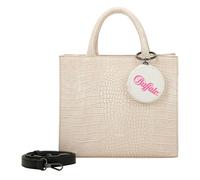 BUFFALO 2-Tone Croco Big Boxy Collection Shopper White Taupe