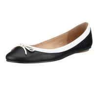 Buffalo 207-3562, Ballerines Cuir Femme - Noir/Blanc, 36 EU