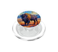 Buffalo American Bison Western Watercolor PopSockets PopGrip pour MagSafe