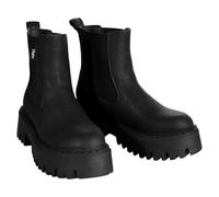 Buffalo Aspen Chelsea Bottes Noires en Cuir pour Femmes - EUR 38