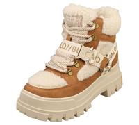 Buffalo Aspha Com Mid Warm Combat Boots Combinaison Synthétique À Motifs Aspha Mid Warm Combat Boots Femme Beige/Marron Clair Semelle profilée, beige, 42 EU