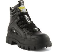 BUFFALO Aspha Nc Mi Lacet Vegan Plateforme Femmes Bottes en Noir Taille UK 3 - 7