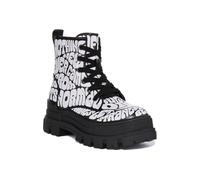 Buffalo, ASPHA RLD Laceup Mid, Chaussures compensées Mode Vegan Gland, Black Aop, 39 EU