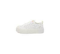 BUFFALO Baskets basses 'Madison Bloom' or / blanc / blanc cassé, Taille 40