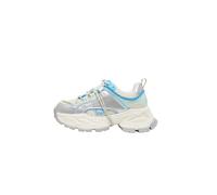 BUFFALO Baskets basses 'Saturn' crème / bleu clair / argent, Taille 36