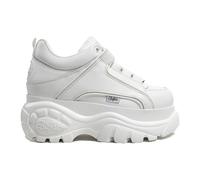Buffalo - Baskets en Cuir Huilé Blanc Modèle Tendance - Femme - Chaussures - Blanc - Taille: 38 EU