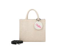 Buffalo Big Boxy Collection 2 Tons Croco White Taupe, Sac de Courses Femme