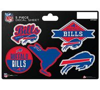 Buffalo Bills Lot de 5 petits autocollants sur une feuille de 10,8 x 15,2 cm