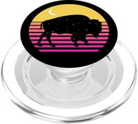 Buffalo Bison American Buffalo Black Moon Stars Gift PopSockets PopGrip pour MagSafe