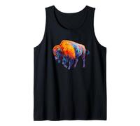Buffalo Bison American Western Colorful Wild Life Gift Débardeur