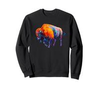 Buffalo Bison American Western Colorful Wild Life Gift Sweatshirt