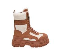 BUFFALO Bottines à lacets 'Fusion' écru / cognac, Taille 40