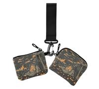 Buffalo Campfire - Lot de 2 portefeuilles à double poignet pour femme - Organisateurs d'argent fins et portables avec dragonne pour femme