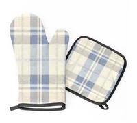 Buffalo Check Oven Gloves & Hot Pads Lot De 2 Non-Slip Kitchen Mittens Cooking Oven Mitts and Potholders pour Microwave Baking Chefs
