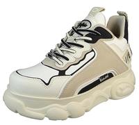 Buffalo CLD Chai 1636018 Baskets basses pour femme Blanc, Noir/beige., 41 EU