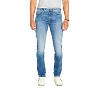 Buffalo David Bitton Jean Slim Ash, Indigo veiné et froissé, 40 W/30 L Homme