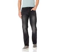 Buffalo David Bitton Slim Ash Jeans, Noir foncé et poncé, 42W / 32L Homme