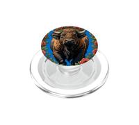 Buffalo de l'Oklahoma entouré de Roses de l'Oklahoma PopSockets PopGrip pour MagSafe