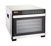 Buffalo Déshydrateur inox 6 plateaux Buffalo, 6 plateaux + minuterie numérique + porte, DB234