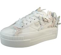 Buffalo Femme Baskets à plateau Paired Butterfly blanc