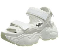 Buffalo Femme Binary 0 Sandale Plate, Blanc, 40 EU