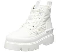 Buffalo Femme Raven Hi Botte mi-Mollet, Blanc, 40 EU