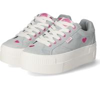 Buffalo Femmes Baskets PAIRED HEART Bleu Textile Taille : 40