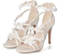 Buffalo Femmes Talons hauts/ Sandales à lanières/ Chaussures de mariée YANA LB Blanc Textile Taille : 37