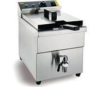 Buffalo -Friteuse à induction Buffalo - Acier inoxydable facile à nettoyer, contrôle de la température, manche de panier isolant, 3 kW, 7,5 L, CP793