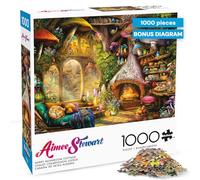 Buffalo Games - Aimee Stewart - Merry Mushroom Cottage - Puzzle de 1 000 pièces pour Adultes, Puzzle Stimulant pour Les soirées de Jeu, Taille finie : 68 x 50 cm