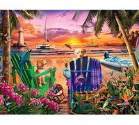 Buffalo Games Andrew Farley - Pooches in Paradise - Puzzle de 750 pièces pour adultes - Puzzle stimulant parfait pour les soirées de jeu