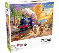Buffalo Games - Angelo Bonito - Racing The Train - 750 Piece Jigsaw Puzzle for Adults -Challenging Puzzle Perfect for Game Nights - Finished Size is 24.00 x 18.00