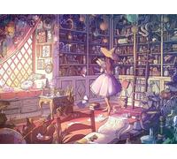 Buffalo Games - Bonjour - Brittnie Ortega - Witch's Library - 1000 Piece Jigsaw Puzzle for Adults - Challenging Puzzle Perfect for Game Nights - Finished Size is 26.75 x 19.75