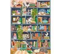 Buffalo Games - Bonjour - Olivia Gibbs - Cats at Home Library - 1000 Piece Jigsaw Puzzle for Adults - Challenging Puzzle Perfect for Game Nights