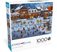 Buffalo Games - Charles Wysocki - Bostonians and Beans - Puzzle de 1000 pièces pour Adultes - Puzzle Stimulant Parfait pour Les soirées de Jeu - La Taille finie est de 68 x 50 cm