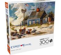 Buffalo Games - Charles Wysocki (carré) - Coffre d'espoir de Colporteur - Puzzle de 300 Grandes pièces pour Adultes - Puzzle Stimulant Parfait pour Les soirées de Jeu - La Taille finie est de 18 x 18