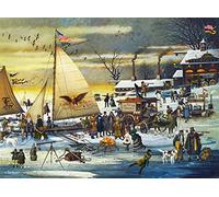 Buffalo Games - Charles Wysocki - Ice Riders on The Chesapeake Bay - Puzzle de 1000 pièces