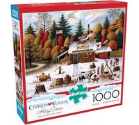Buffalo Games - Charles Wysocki - Vermont Maple Tree Tappers - Puzzle de 1000 pièces pour adultes - Puzzle stimulant parfait pour les soirées de jeu - La taille du puzzle fini est de 68 x 50 cm