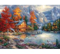 Buffalo Games - Chuck Pinson - Espace pour la réflexion - Puzzle de 1000 pièces pour Adultes - Puzzle Stimulant Parfait pour Les soirées de Jeu - La Taille finie est de 68 x 50 cm