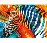 Buffalo Games - Colorful Zebra - 300 Piece Jigsaw Puzzle for Adults Challenging Puzzle Perfect for Game Nights - Finished Puzzle Size is 21.25 x 15.00