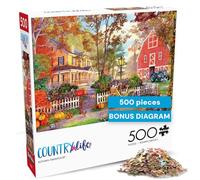 Buffalo Games - Dominic Davison - Autumn Farmhouse - 500 Piece Jigsaw Puzzle for Adults -Challenging Puzzle Perfect for Game Nights - Finished Size is 21.25 x 15.00