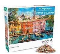 Buffalo Games - Dominic Davison - Une journée à Venise - Puzzle de 1500 pièces pour Adultes - Puzzle Stimulant Parfait pour Les soirées de Jeu - Taille finie : 38,50 x 26,50 cm