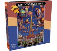 Buffalo Games - Dowdle - Balloons Over Paris - Puzzle de 300 Grandes pièces pour Adultes - Puzzle Stimulant Parfait pour Les soirées de Jeu - Taille finie 54 x 38 cm