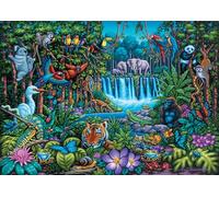 Buffalo Games - Dowdle - Wild Jungle - 300 Piece Jigsaw Puzzle for Adults Challenging Puzzle Perfect for Game Nights - Finished Puzzle Size is 21.25 x 15.00