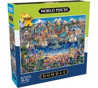 Buffalo Games - Dowdle - World Pieces - Puzzle de 1000 pièces pour Adultes - Puzzle Stimulant Parfait pour Les soirées de Jeu - Taille finie 68 x 50 cm