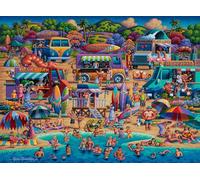Buffalo Games - Eric Dowdle - Camions de crevettes - Puzzle de 1000 pièces pour adultes - Puzzle stimulant parfait pour les soirées de jeu - La taille du puzzle fini est de 68 x 50 cm