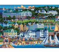 Buffalo Games - Eric Dowdle - Île Mackinac - Puzzle de 1000 pièces pour Adultes - Puzzle Stimulant Parfait pour Les soirées de Jeu - La Taille finie est de 68 x 50 cm
