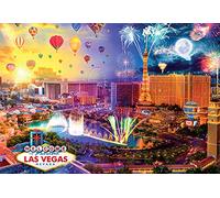 Buffalo Games - Fabuleux Las Vegas - Puzzle de 2000 pièces pour adultes - Puzzle stimulant parfait pour les soirées de jeu - 2000 pièces - Taille finie : 38,50 x 26,50 cm