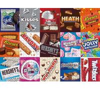Buffalo Games - Hershey's- Hershey Candy Grid - Puzzle de 1000 pièces pour Adultes - Puzzle Stimulant Parfait pour Les soirées de Jeu - La Taille finie est de 68 x 50 cm