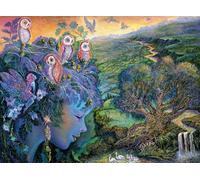 Buffalo Games - Vols de fantaisie - Un parlement de chouettes (édition pailletée) - Puzzle 1000 pièces, bleu